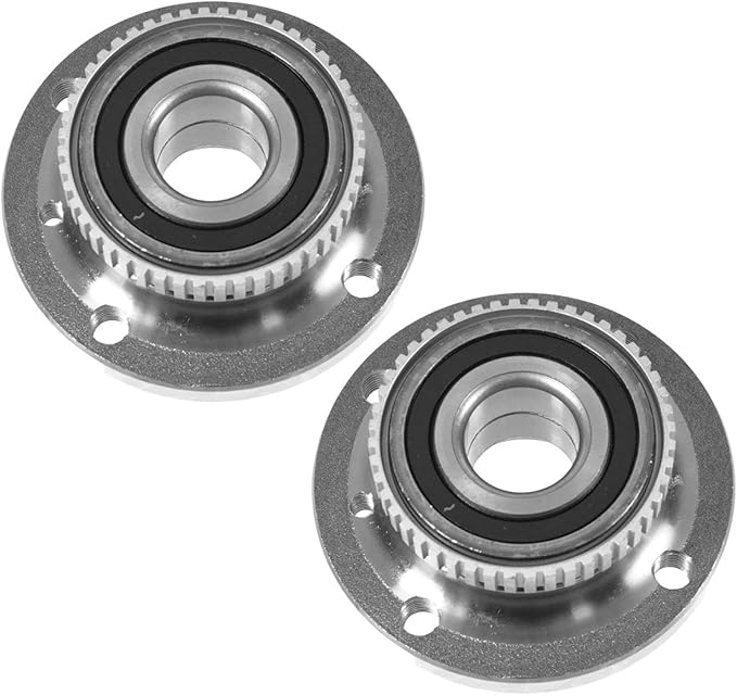 TRQ 2 Piece Front Wheel Bearing & Hub Assembly Set Compatible with 1984-1991 BMW 318i 1991 318is 1986-1988 325 1984-1987 325e 1986-1987 325es 1987-1991 325i 325is 1988-1991 325iX