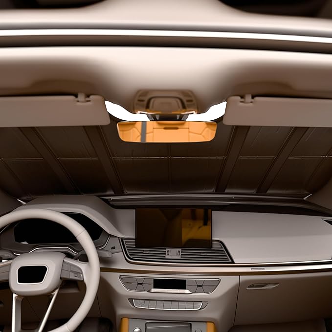 Autotech Park Foldable Sunshade Compatible with 2016-2026 Tesla Model X, Sunshade with Metal Reinforced Structure, Maintain Cool Interior and Save Space