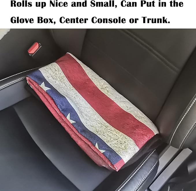 Car Seat Cover Protector Front Seats,for Gym Workout,Running,Swimming,Beach and Hiking,Waterproof Sweat Towel Bucket Seat Covers for Cars SUV Trucks (American Flag, 1Pcs)