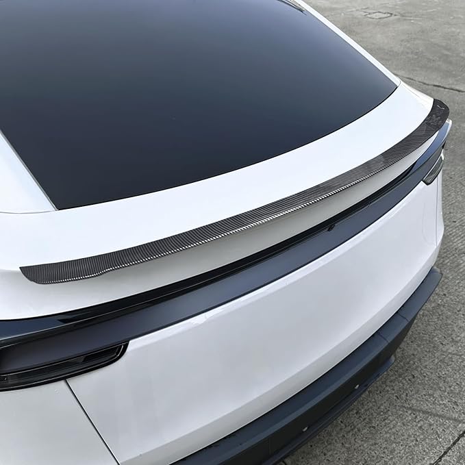 Spoiler Fit for Tesla Model Y Juniper 2025 2026, Rear Spoiler Wing ABS OEM Rear Trunk Lip Sporty Appearance Model Y Accessories, Glossy Carbon Fiber