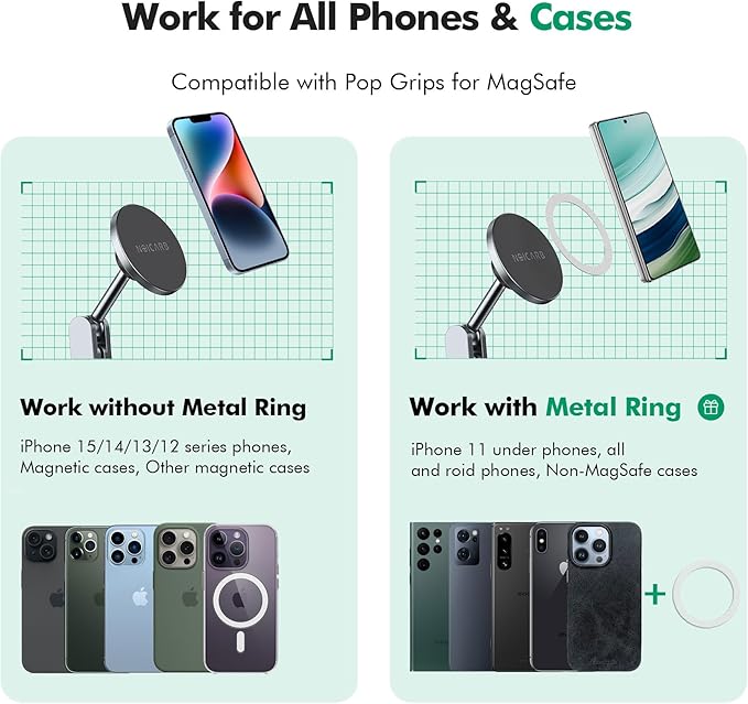for Tesla Phone Mount,for Mag-Safe Door-Install Phone Holder, Compatible with Model Y (2025-2019) & Model 3 (2023-2017), Magnetic Car Phone Mount for iPhone 16/15/14/13/12, Tesla Accessories