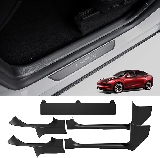 Door Sill Protector for Tesla Model Y Juniper Door Sill Guards Anti-Kick Full Protect Door Entry Cover for 2025 2026 New Model Y Accessories 5PCS