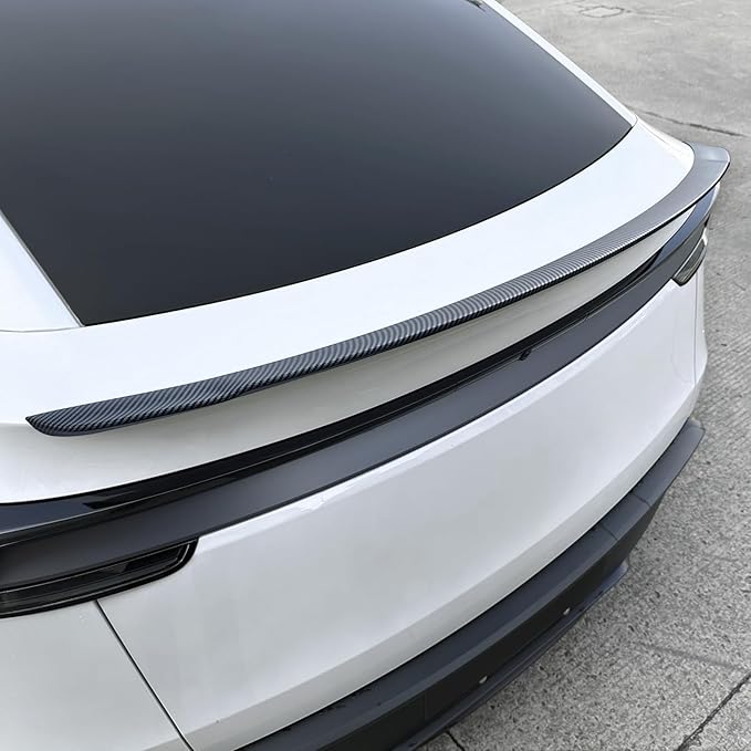 Spoiler Fit for Tesla Model Y Juniper 2025 2026, Rear Spoiler Wing ABS OEM Rear Trunk Lip Sporty Appearance Model Y Accessories, Matte Carbon Fiber
