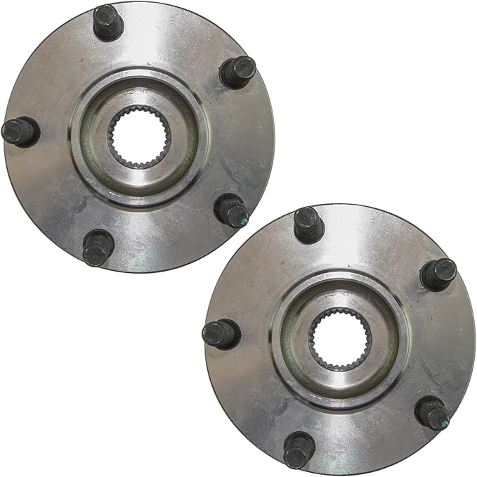 TRQ Front Left and Right Wheel Bearing and Hub Assembly Set 2 Piece Compatible with 2011-2017 Nissan Juke 2011-2012 Leaf