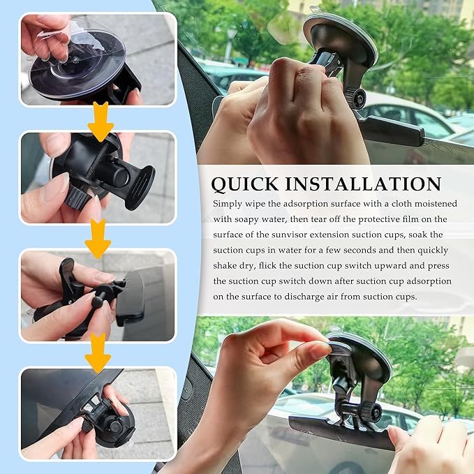 180° Adjustment Sun Visor Extender for Car,Strong Shading Car Visor Extender Sun Blocker for Glare Prevention,Universal CCar Accessories Visor Extender Attachment