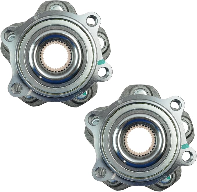 TRQ Rear Left and Right Wheel Bearing and Hub Assembly Set 2 Piece Compatible with 14-22 Infiniti Q50 14-15 Q60 17-22 Q60 14-17 QX50 14-17 QX70 14-19 Q70 15-19 Q70L 2015 Q40 09-20 Nissan 370Z