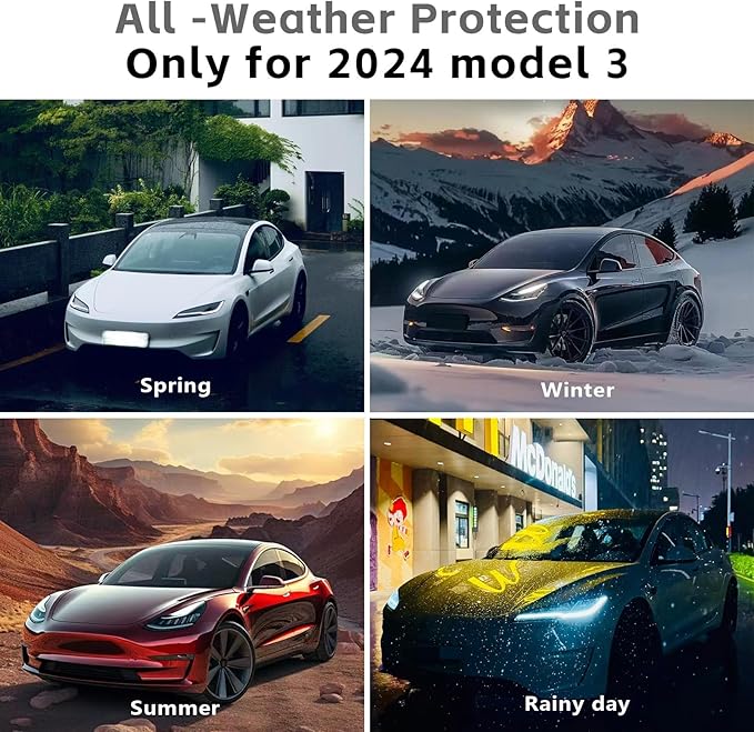 4Pcs Fenders for Tesla Model 3 Highland Accessories 2024 2025 Flexible Mud Flaps No Drilling Splash Guards All Weather Protector Mudflaps Fender