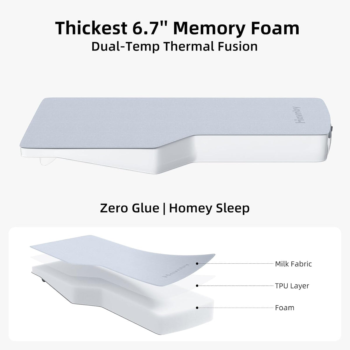 Flatcore 6.7-Inch Solo Backseat Foam Mattress for Tesla Model Y