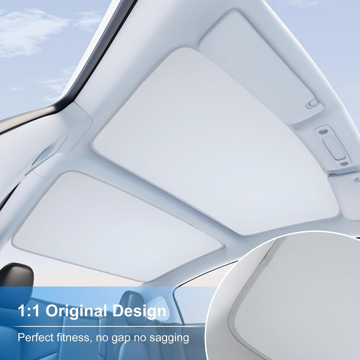 Tesla Model 3 2019-2023 Roof Sunshade, Foldable Sun Shade Cover