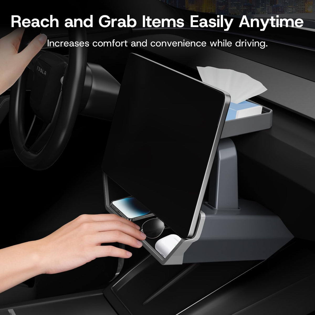 Under Screen Storage Organizer for Tesla Model Y Juniper/Yl/3 Highland