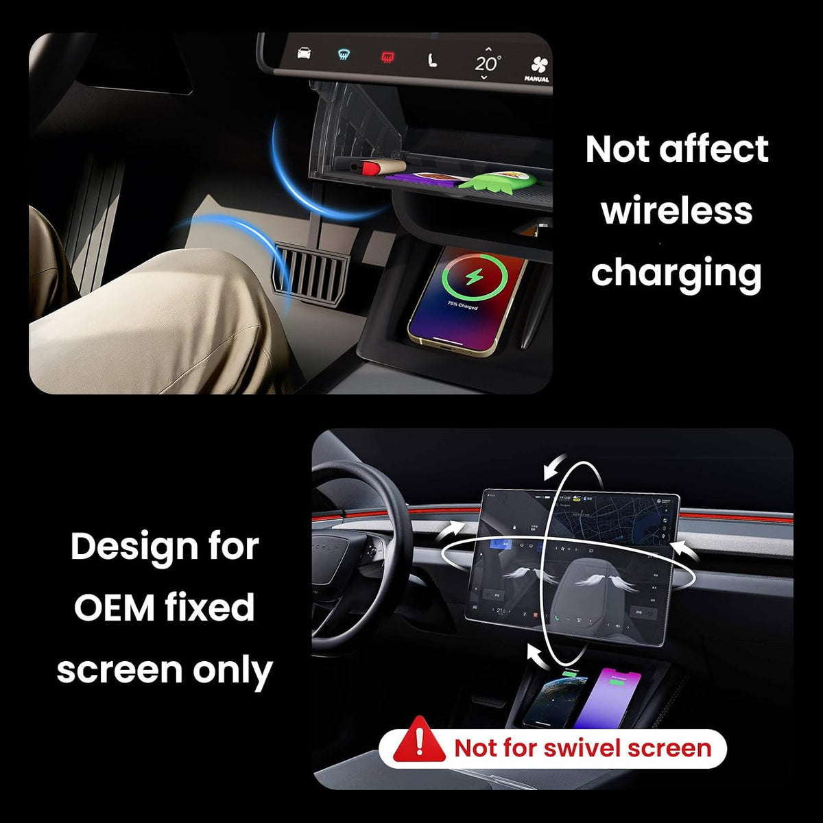 Hideable under Screen Storage for Model Y/3 (Juniper/Highland)