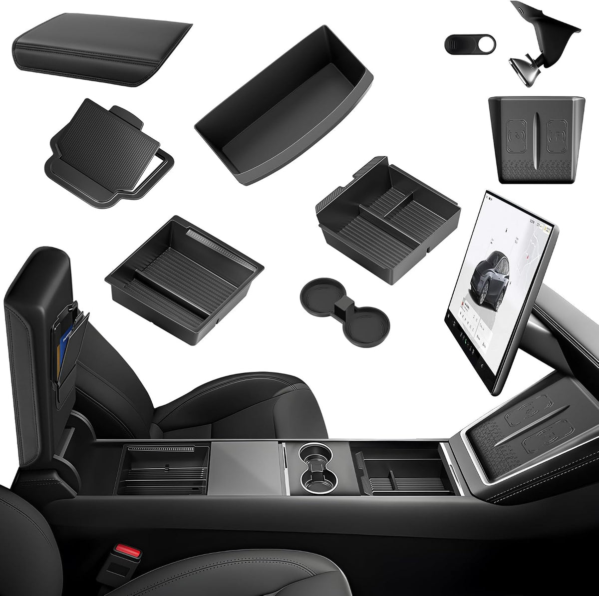 10PCS Console Organizer for Tesla Model Y Accessories 2026 2025
