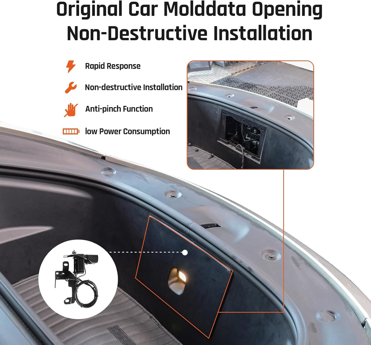 Hands-Free Automatic Frunk Closer for Tesla Model Y Juniper 2025 2026 - Power Front Trunk Lock with Soft Close - Easy Installation Accessory