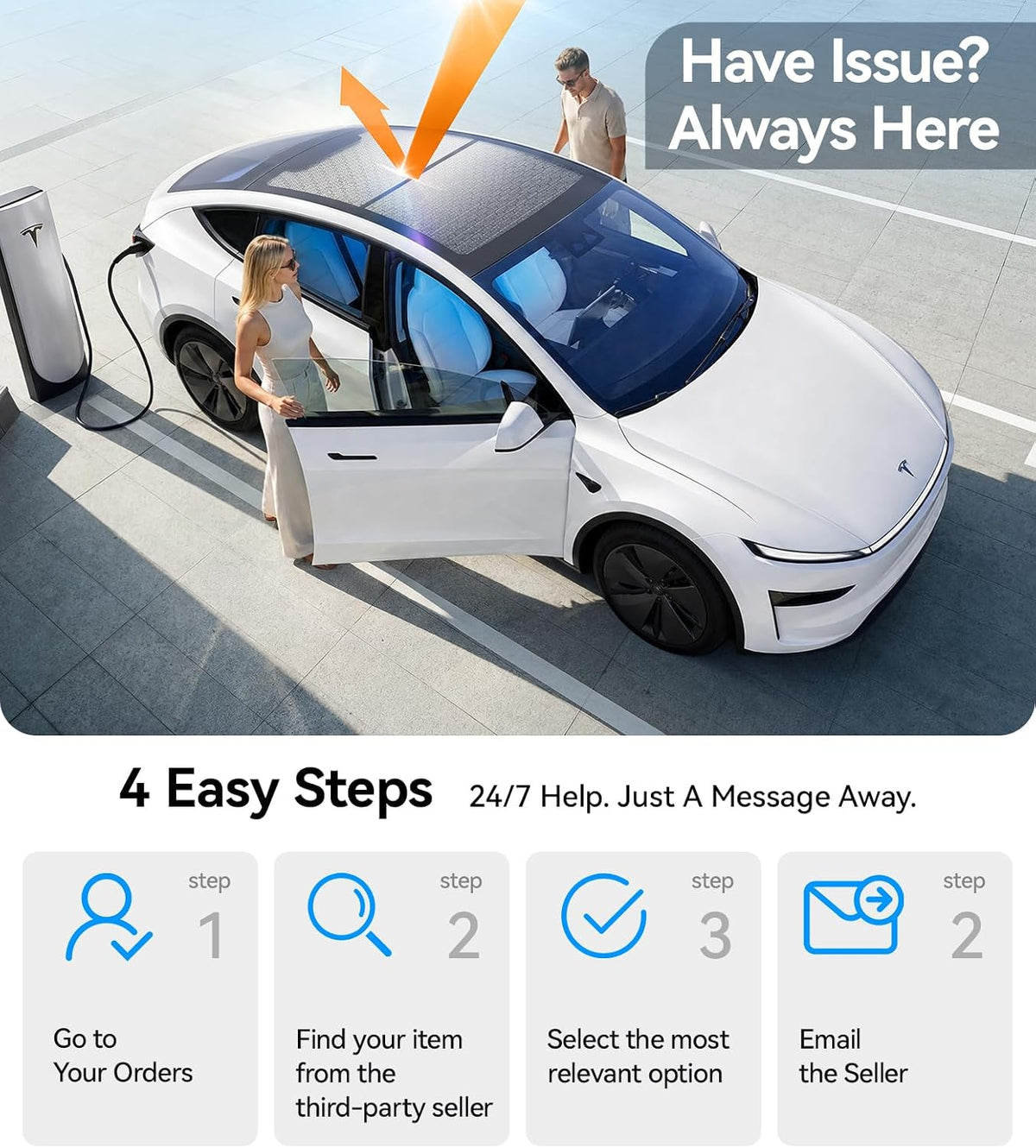Double-Layer Sunshade Roof for Tesla Model Y Juniper (2026-2025)
