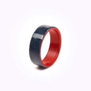 CNICK Tesla Key Ring Accessories: Handmade Wooden Ring for Model 3/Y/X/S to Replace Key Card Key fob.(Jeans, 7)