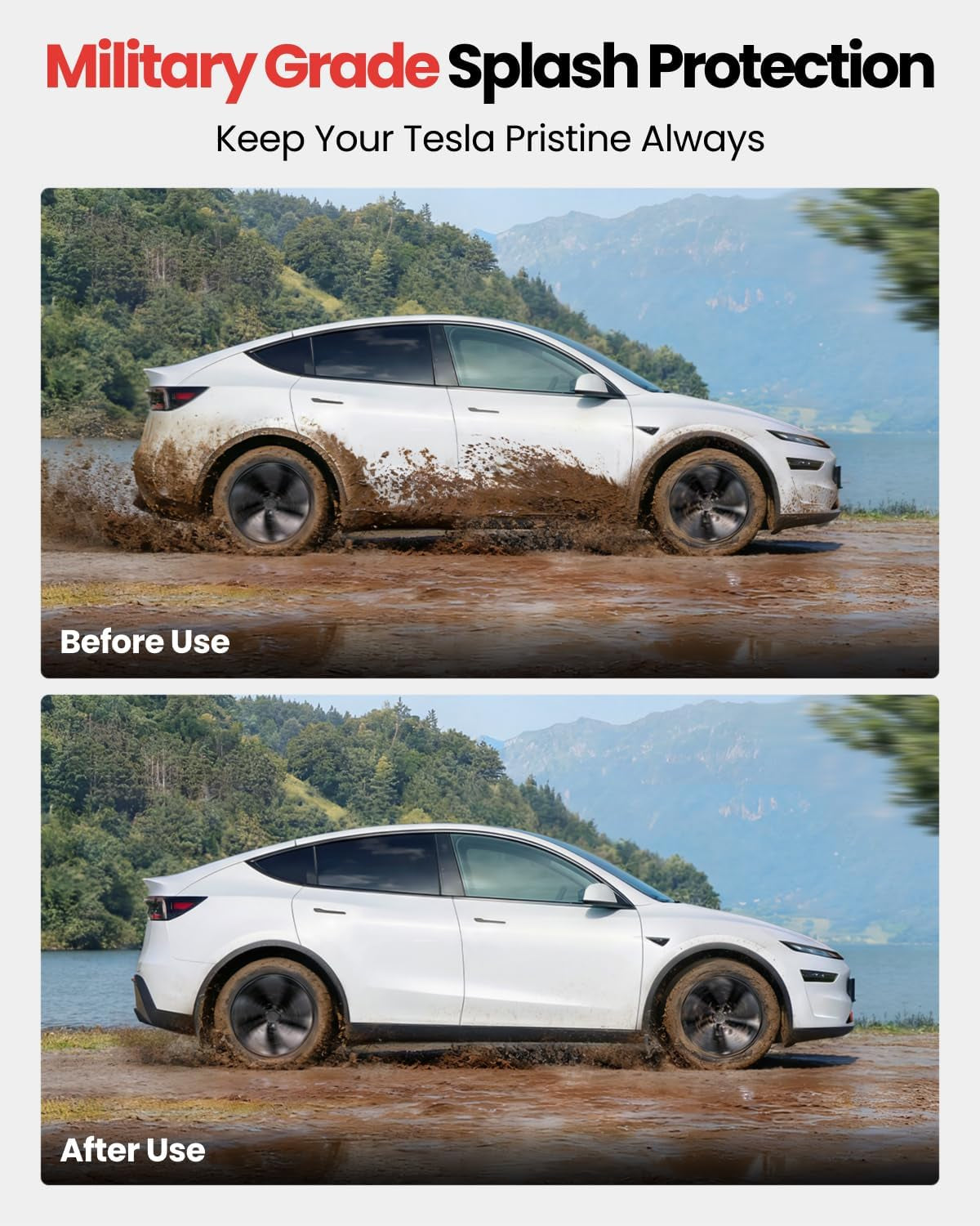 Tesla Model Y Juniper 2025–2026 Mud Flaps Accessories, Set of 4