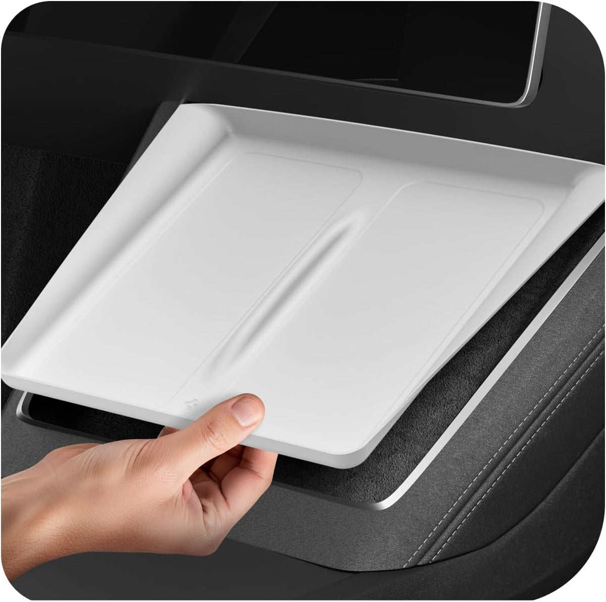 Wireless Charging Pad Cover for Tesla Model Y Juniper/Yl - White