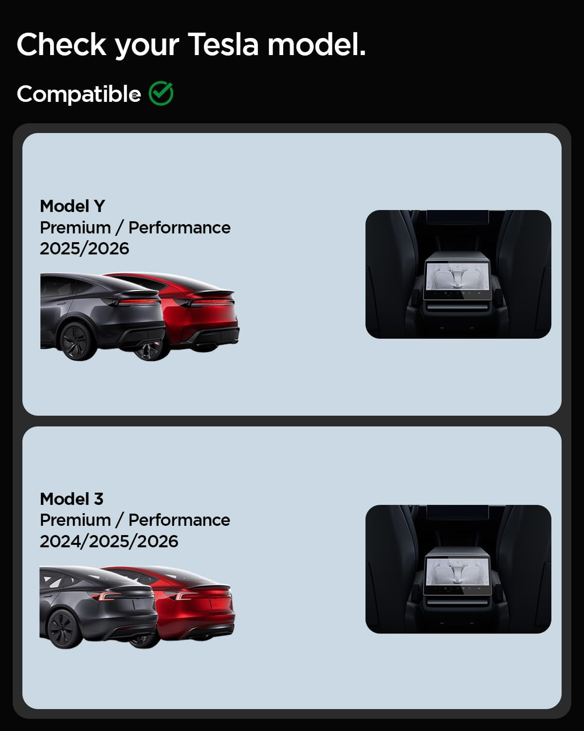 Screen Protector Matte for Model 3 (2024-2026), Model Y (2025-2026)
