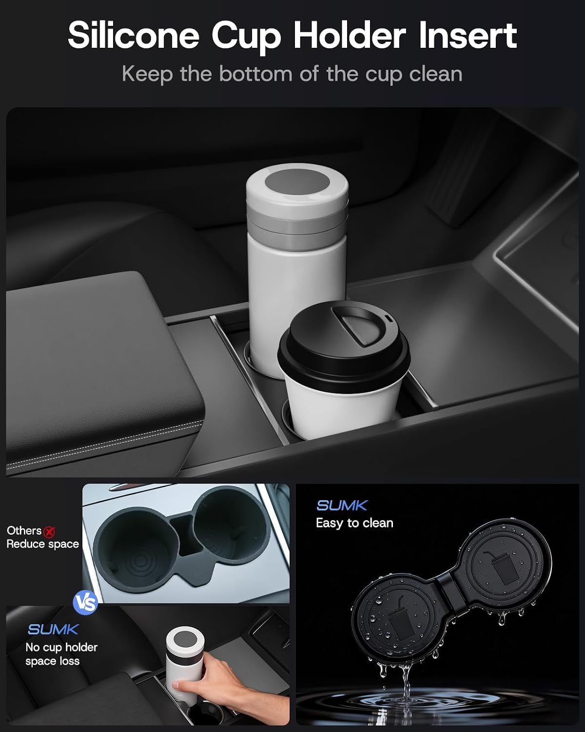 8PCS Center Console Organizer Tray for Tesla Model Y Juniper 2026 2025