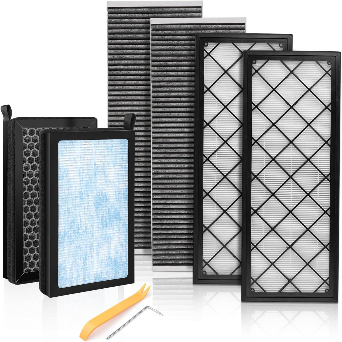 6-Pack HEPA Cabin Air Filter Kit Fits for Tesla Model Y 2020-2026