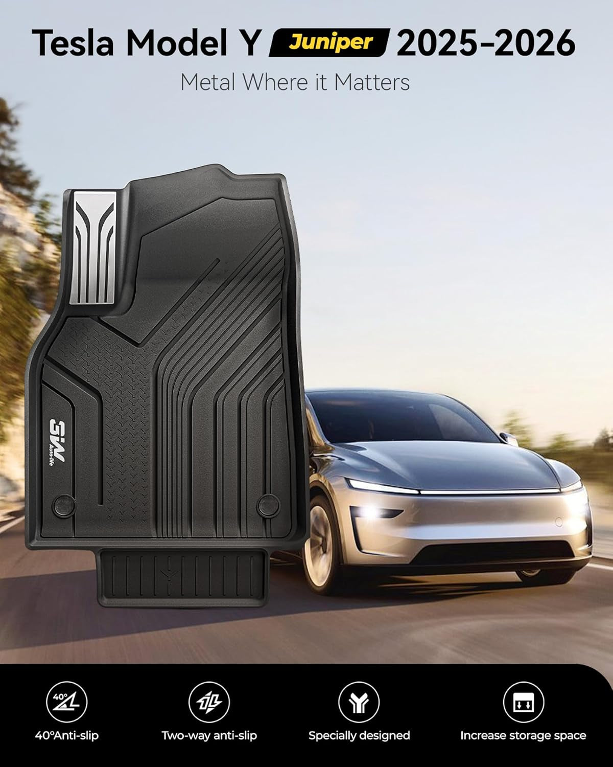 Tesla 2025-2026 New Model Y Juniper Floor Mats and Cargo Liners 10PCS