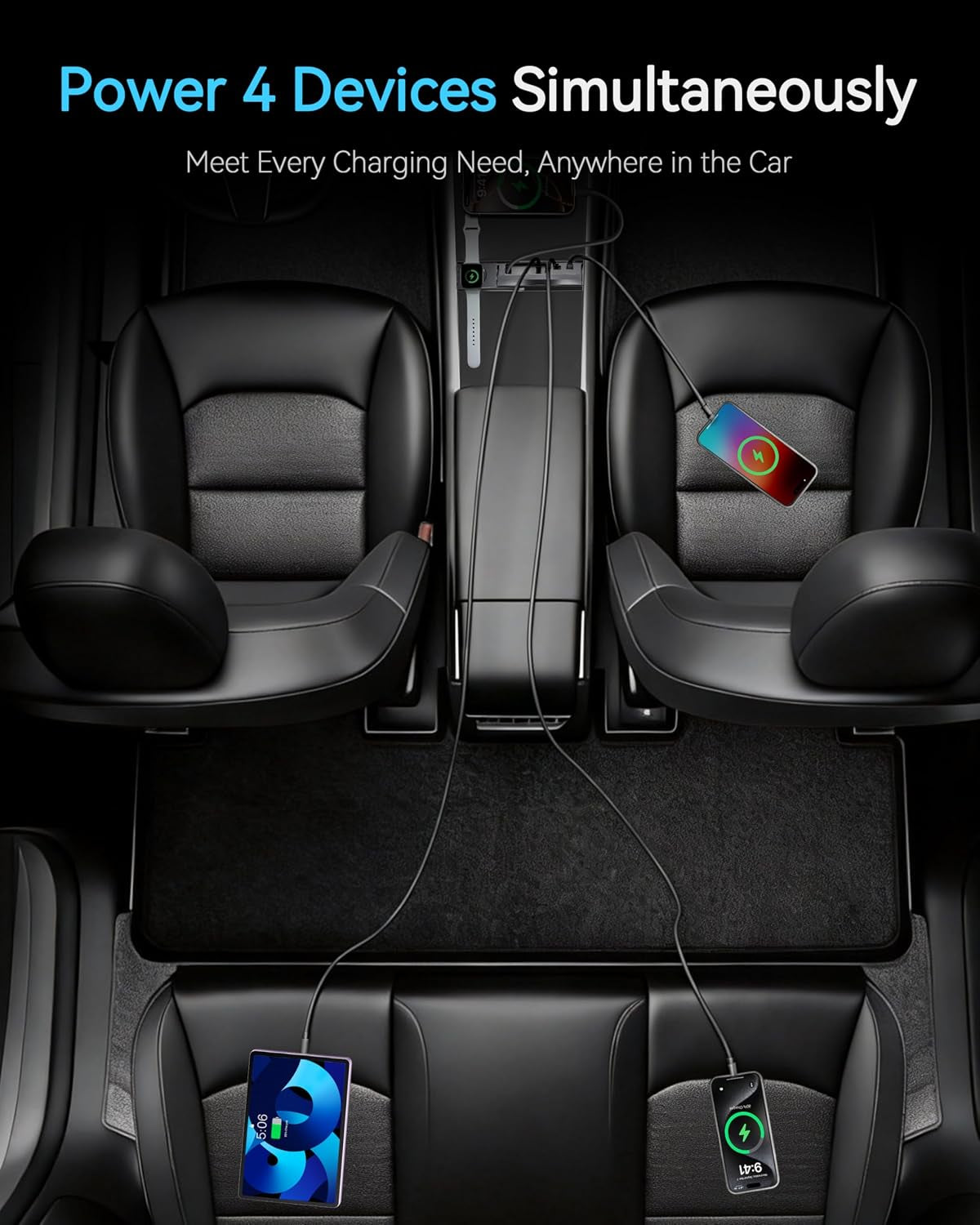USB Hub Charger for Tesla Model Y Juniper&Model 3 Highland My 24-26