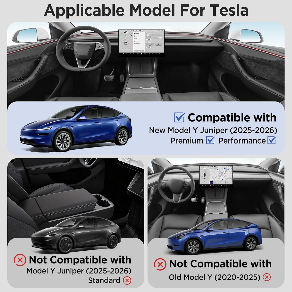 10PCS Console Organizer for Tesla Model Y Accessories 2026 2025