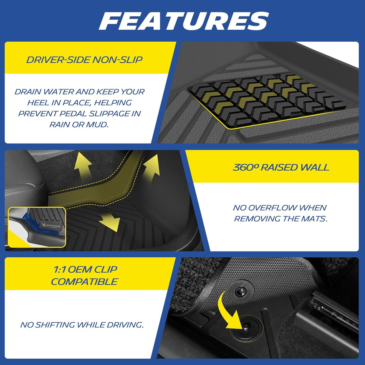 Vehicle Mat for 2025-2027 Tesla Model Y Juniper 5 Seat (12 Piece)