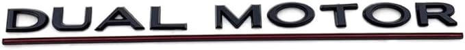 Metal Dual Motor Performance Emblem Logo Decal Sticker in Matte Black for Tesla Model 3 Highland Model Y Juniper (Dual Motor)