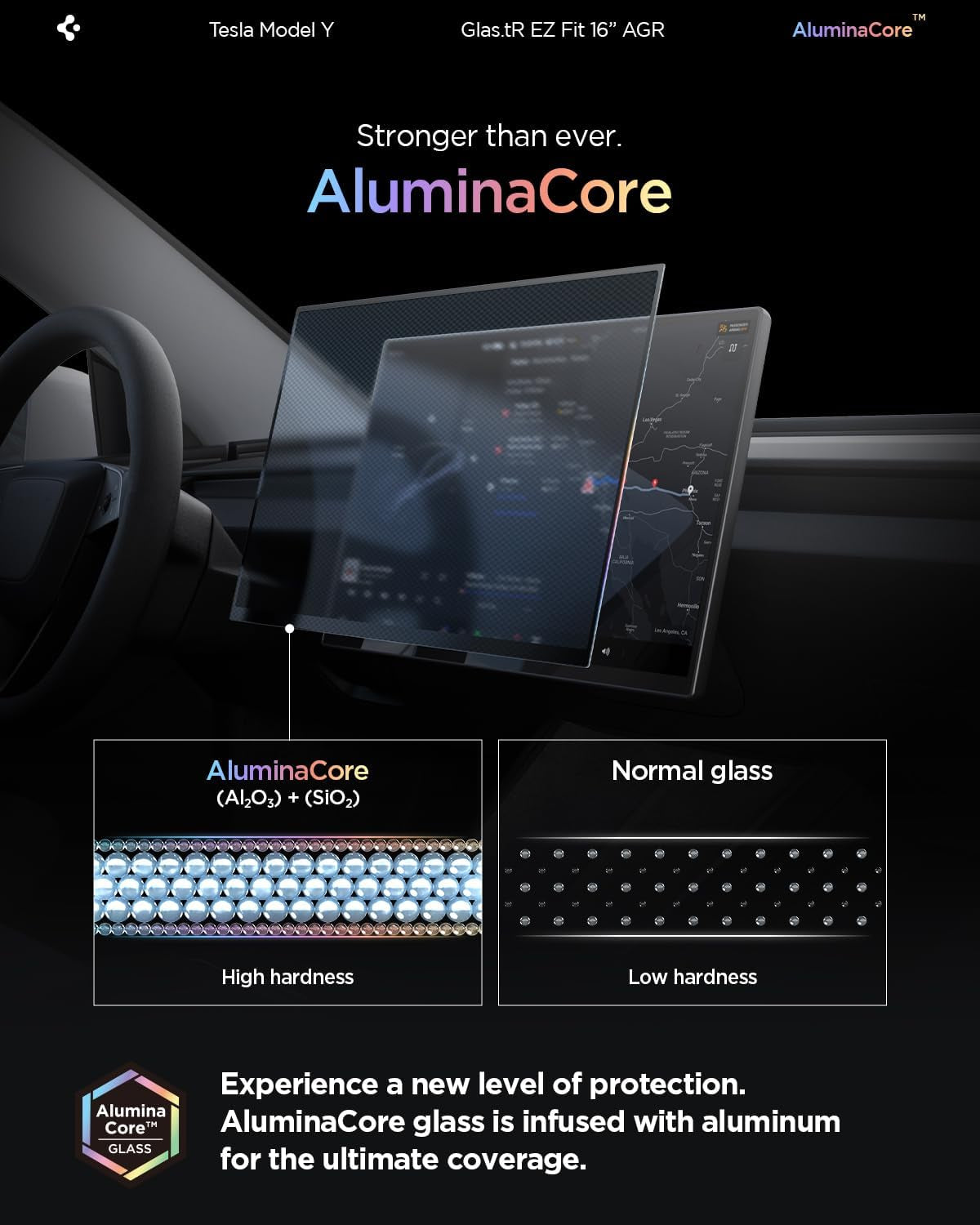 Glastr EZ FIT Screen Protector Matte Finish for Model Y (2026)