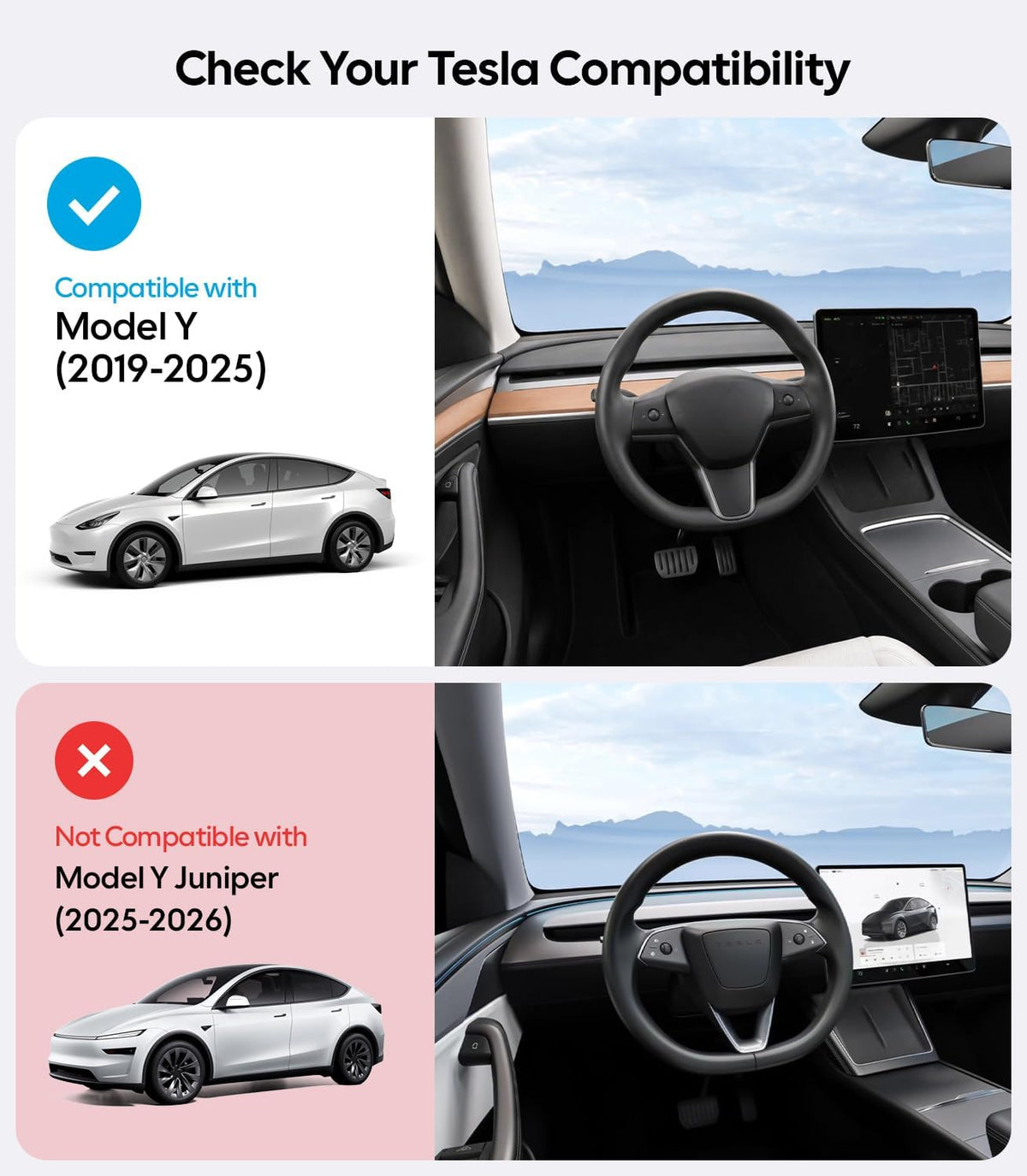 for Tesla Model Y Accessories Sunshade Roof, Interior Gray