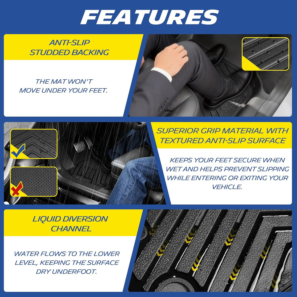 Vehicle Mat for 2025-2027 Tesla Model Y Juniper 5 Seat (12 Piece)