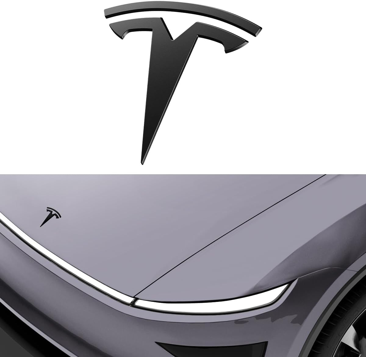 Front Emblem Hood Ornament for Tesla Model Y Juniper & Model Y L