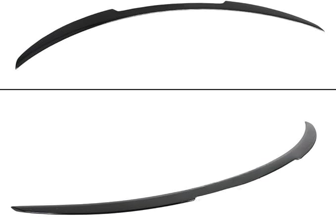 STSEV01 Rear Spoiler Fit for Tesla New Model Y Juniper 2026, Sporty V-Style Performance Appearance Type Wing, Trunk DeckLid Lip Exterior Accessories, Tape Installation (Glossy Black)
