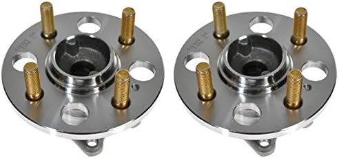 TRQ 2 Piece Rear Wheel Bearing & Hub Assembly Set Compatible with 2007-2011 Hyundai Accent 2006-2011 Kia Rio Rio5