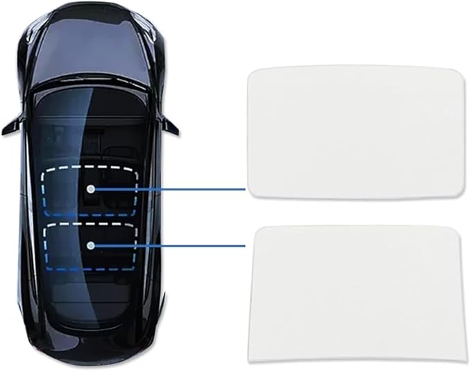 New Roof Sunshade Static Cling Electrostatic Adhesion Sunshade for Glass Roof Heat Insulation Compatible with Tesla Model 3