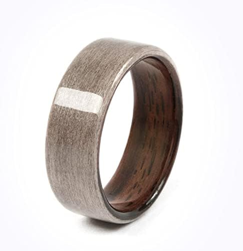 CNICK Tesla Key Ring Accessories: Handmade Wooden Ring for Model 3/Y/X/S to Replace Key Card Key fob. (13, Silverose)