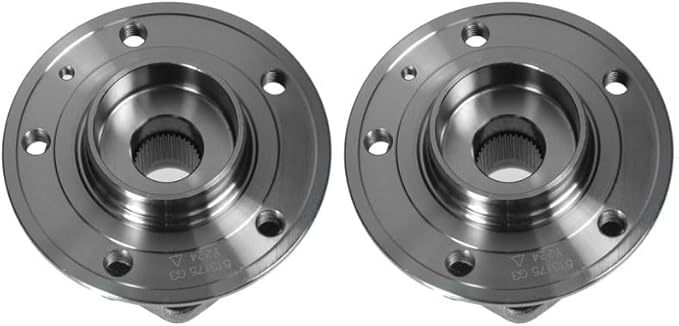 TRQ 2 Piece Front Wheel Bearing & Hub Assembly Set Compatible with 1999-2004 Volvo C70 1999-2000 S70 V70
