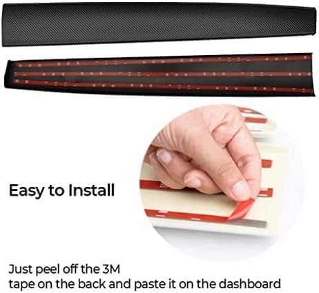 BMZX for Tesla Model Y/3 Dashboard Cover Fit for Model 3 Model Y 2017-2023 Carbon Fibber Pattern and Interior Front Door Trim Wrap Accessories Protector Covers