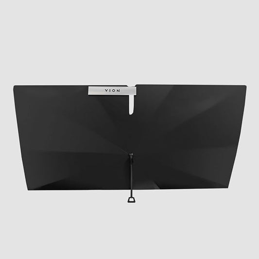 VION Tesla Model 3/Y Windshield Sunshade - Dual-Layer Full Blackout, Umbrella Style, Invisible Frame, Precise Fit, Easy Storage - Fits all Model Y and Model 3 - 2025 Upgraded Version