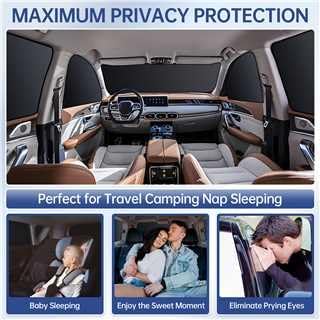 6PCS Car Window Shades for Honda HR-V 2023-2025, Window Covers for VEZEL Windshield Side Rear Windows, Full Set Privacy Protection Car Sunshade with UV Blocking for Camping Napping
