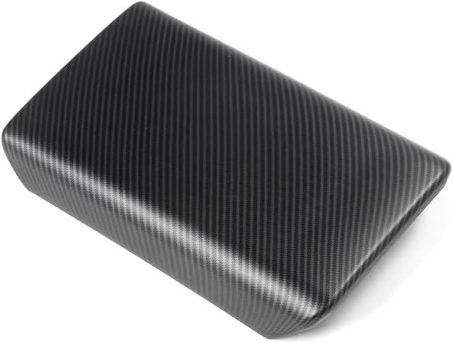Car Center Console Armrest Cover for Tesla Model Y Juniper 2025 2026 & Tesla Model 3 Highland 2024-2026 Interior Accessories, Non‑Slip EZ Snap‑On Installation (Matte Carbon Fiber Pattern)