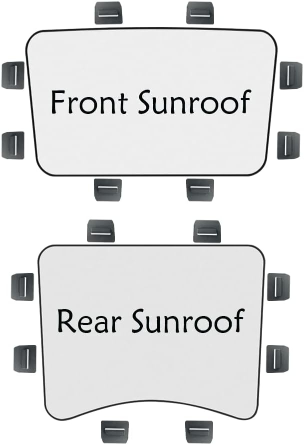 16 PCS Sunshade Clips Roof Shade Clips for Sunroof Compatible with Tesla Model 3 Model Y Roof Sun Shade Heat Shield Installation Accessories(Black, Model 3)