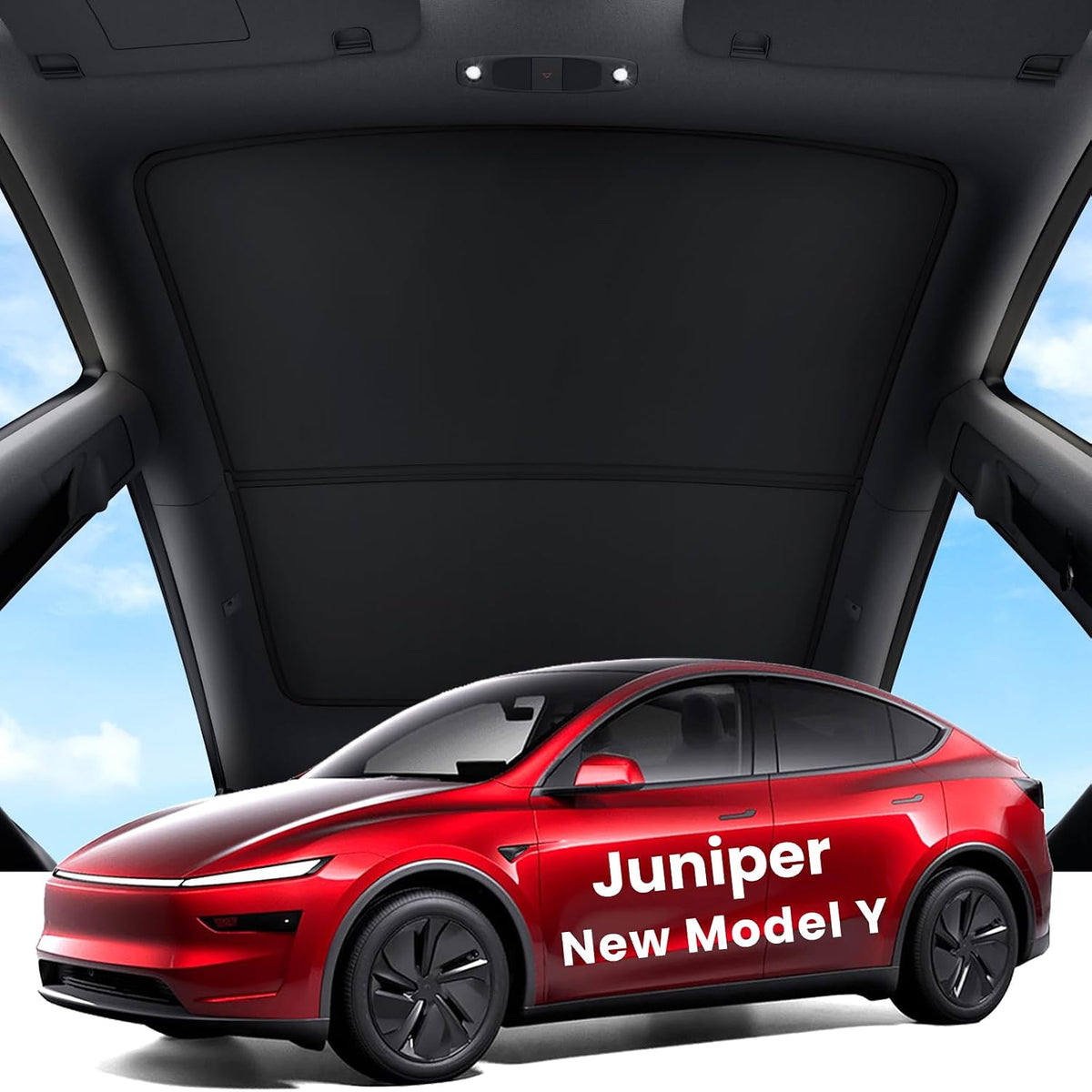 Tesla Model Y Juniper (2026-2025) Sunshade Roof Accessories, Black