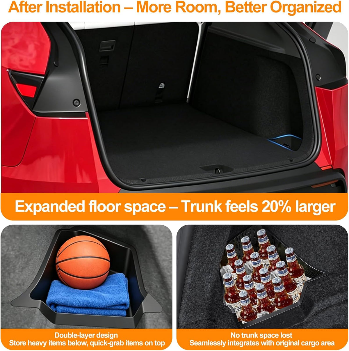 Trunk Storage Bins for 2025 2026 Tesla Model Y Juniper