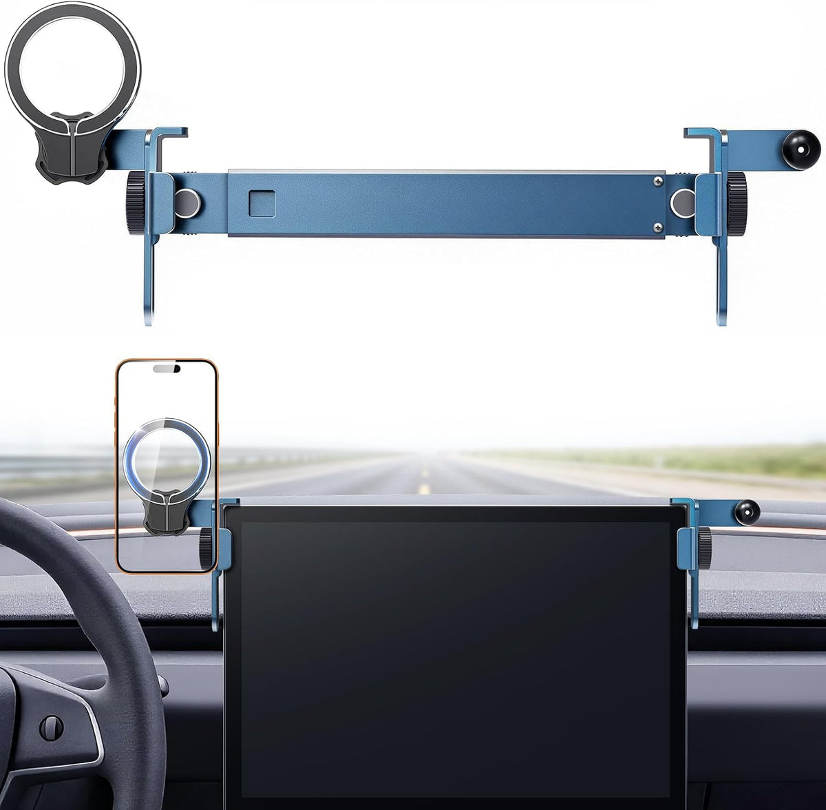 Magnetic Phone Mount for Tesla Model 3/Y Center Screen, Holder for Magsafe