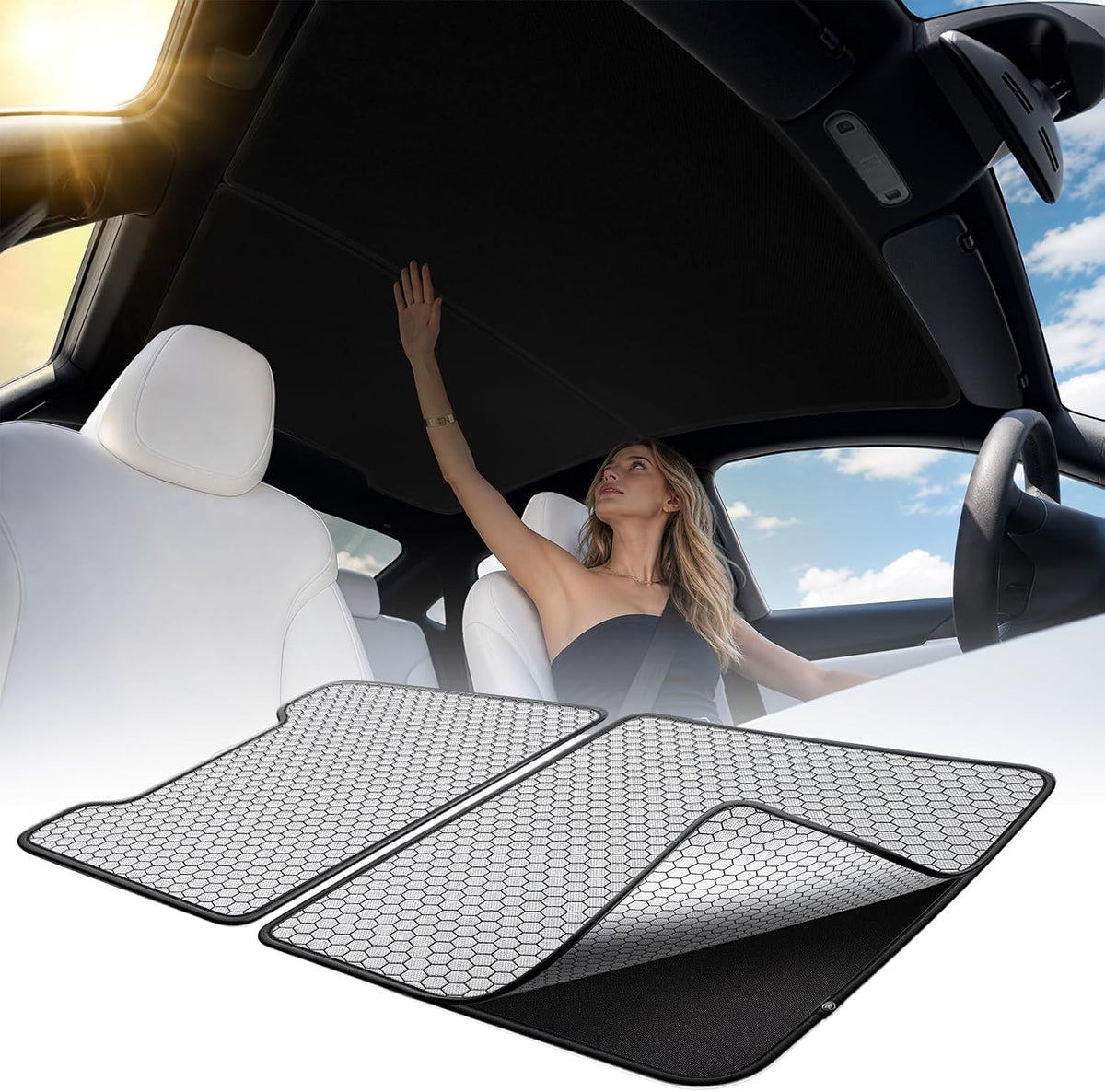 Double-Layer Sunshade Roof for Tesla Model Y Juniper (2026-2025)