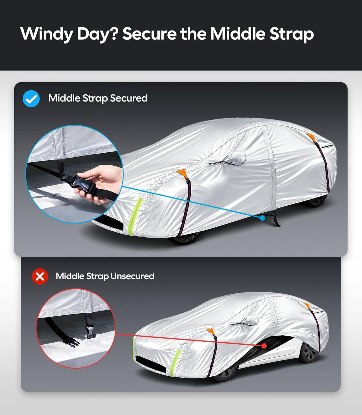 Tesla Model 3 Car Cover 2017-2026, Custom Fit UV Protection