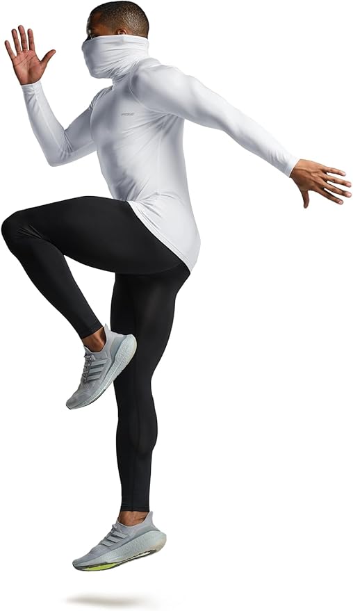 TSLA Men's Thermal Long Sleeve Compression Shirts, Mock/Turtleneck Winter Sports Running Base Layer Top