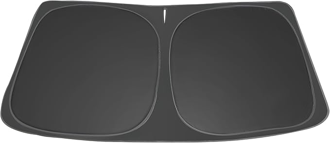Sun Shade Sunshade for Tesla Model S 2012-2024 2025 Windshield Cover, 2-Layers Sun Shield 240T Silver Sun Visor Foldable Window Shade Blocks UV Rays Car Accessories